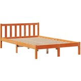  Knjižna postelja brez vzmetnice vošč. rjava 135x190 cm borovina, (21653682) | Shoptok.si