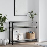 Maison Chic Konzolna mizica - miza ob steni siva sonoma 100x29x75 cm inženirski les, (21786450) | Shoptok.si
