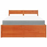  Krevet s ladicama i madracem voštano smeđi 120x200 cm borovina | shoptok.hr