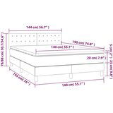  Krevet box spring s madracem LED tamnosivi 140x190 cm tkanina | shoptok.hr