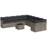 11-dijelni set vrtnih sofa od poliratana s jastucima sivi | shoptok.hr