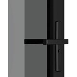  Unutarnja vrata 93 x 201,5 cm crna od ESG stakla i aluminija | shoptok.hr