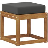  Klupa za sjedenje Prirodna i antracit 43 x 43 x 37 cm | shoptok.hr