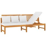  Dnevni ležaj s krem jastukom 200x60x75 cm masivno drvo bagrema | Eponuda.ba