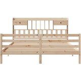 vidaXL Knjižna postelja brez vzmetnice 180x200 cm trdna borovina | Shoptok.si