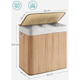  Trokomorna Košara za Rublje od Bambusa - Natural | shoptok.hr