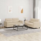  2-dijelni set sofa s jastucima krem od mikrovlakana | shoptok.hr