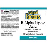 Natural Factors r-alfa lipoinska kiselina 100 mg – bioaktivni antioksidans | Eponuda.com
