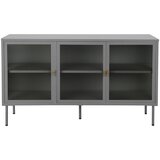 Støraa Siva kovinska vitrina 130x75 cm Rosalie – Cene