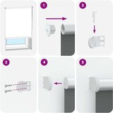 vidaXL Rolo zavjesa Blackout bijela 130x230 cm Širina tkanine 126,6 cm | shoptok.hr