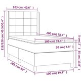  Box spring postelja z vzmetnico LED sv. siva 100x200 cm blago, (20789724) | Shoptok.si