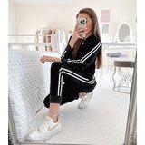 Gemre Black velour set with Orion side stripes | shoptok.hr