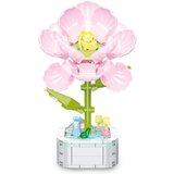 Dardanar Šopek s podnožjem, roza hibiskusovi umetni botanični cvetlični bloki za dekoracijo domače pisarne, rojstnodnevna darila, namizni dodatki, (21072413) | Shoptok.si