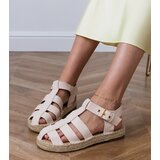 Gemre Beige closed espadrille sandals Kleona | ePonuda.com