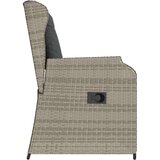vidaXL Vrtna klop z blazino 2 pcs Svetlo siva Poly ratan | Shoptok.si