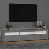 TV ormarić s LED svjetlima siva boja betona 180x35x40 cm | shoptok.hr