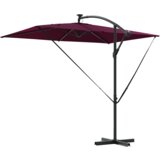  Samostojeći banana suncobran Bordo crvena 294 x 200 x 254 cm | shoptok.hr