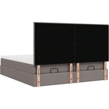vidaXL Otomanski posteljni okvir z vzmetnicami taupe 200x200 cm blago | Shoptok.si