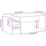  Kava Stol Umjetnički hrast 90 x 45 x 35 cm Konstruirano drvo | shoptok.hr