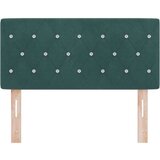 vidaXL Naslon za glavu s kristalnim gumbima, tamnozelena, 90 cm, baršun | shoptok.hr