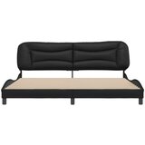  Posteljni okvir z vzglavjem črn 200x200 cm umetno usnje, (21086453) | Shoptok.si