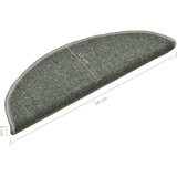  Prostirke za stepenice 15 kom 56x17x3 cm tamnozelene poluokrugle | shoptok.hr