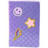  Lined Notebook Glitter Patches Purple B6 80 Sheets | shoptok.hr