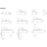 Mazzini Sofas Tamno plava baršunasta sofa s desnim kutom 264 cm Vanda – | shoptok.hr