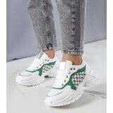 Gemre White and green women's sneakers Florival | Shoptok.si