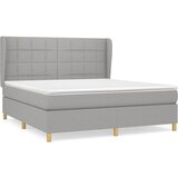  Krevet s oprugama i madracem svjetlosivi 180x200 cm od tkanine | shoptok.hr