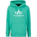 Alpha Industries Sweater majica zelena / bijela