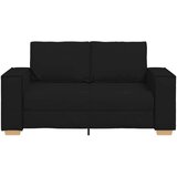 vidaXL Dvosjed Kauč Crni 120 cm Tkanina | shoptok.hr