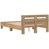  Krevetna konstrukcija Umjetnički hrast 120 x 200 cm | shoptok.hr