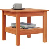 vidaXL Klubska mizica voščeno rjava 45x45x40 cm trdna borovina | Shoptok.si