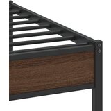 vidaXL Posteljni okvir brez vzmetnice rjavi hrast 107x203 cm inž. les | Shoptok.si