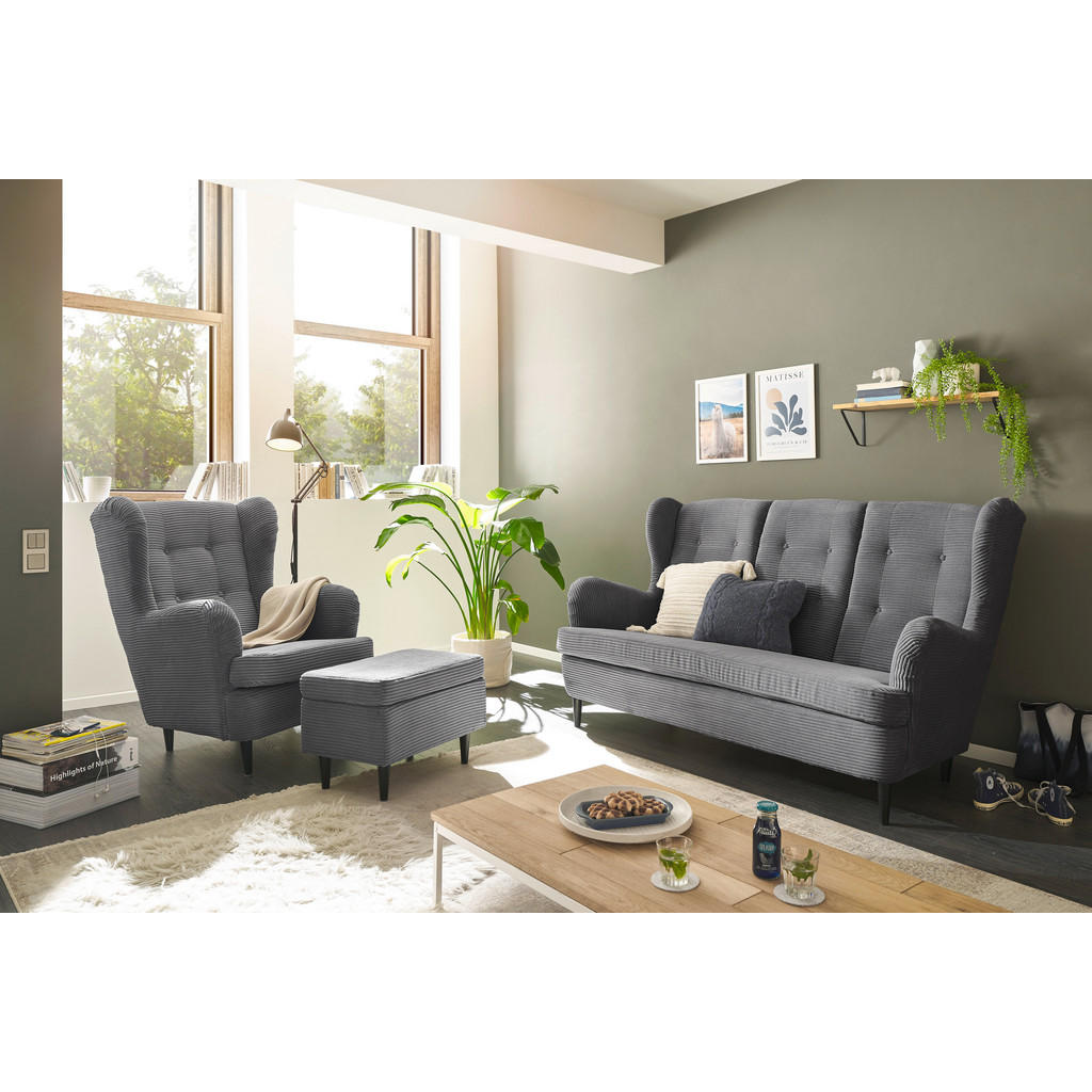 MID.YOU FOTELJ Z OPORO ZA GLAVO, temno siva tekstil | Shoptok.si