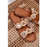 Boto Women's sandals with golden accents beige Jenoriela | ePonuda.com