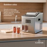 Klarstein Master-Frost ledomat (34 kock ledu v 15 minutah - kristalne kocke, 5l rezervoar za vodo ali direkten priklop na pipo) - | Shoptok.si