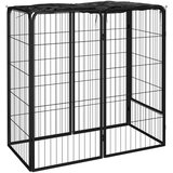  Ograda za pse sa 6 panela crna 50 x 100 cm čelik obložen prahom | shoptok.hr