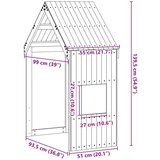 vidaXL Streha za otroško posteljo 55x99x139,5 cm trdna borovina | Shoptok.si