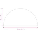 Staklena Steklena plošča za kamin polkrožna 1000x500 mm | Shoptok.si