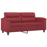  Dvosjed s ukrasnim jastucima boja vina 140 cm oumjetne kože | shoptok.hr