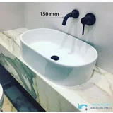  Crna zidna armatura s mješalicom i izljevom | slavina EYN WB1353 15 cm