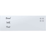 vidaXL Stenska magnetna tabla bela 80x30 cm kaljeno steklo | Shoptok.si