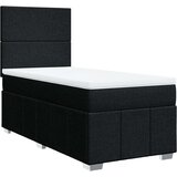 vidaXL Box spring postelja z vzmetnico črn 90x190 cm blago | Shoptok.si