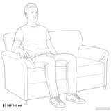 SOFA za dvije osobe Tirkizna 138 x 83 x 95 cm Baršun | shoptok.hr