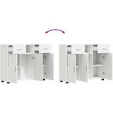 vidaXL kreveta s ladicama bijelo 88.5 x 30.5 x 73 cm konstruirano drvo | shoptok.hr
