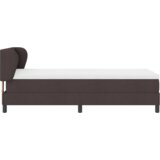 vidaXL Posteljni okvir z vzmetnico Temno rjava 90x190 cm Tkanina, (22052260) | Shoptok.si