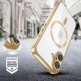  Magshiny ovitek za Iphone 16e Magsafe - prozoren z zlato obrobo | Shoptok.si