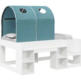  Krevet s Tunnels 4 pcs Bijela i svjetloplava Konstruirano drvo - Bijela i svjetloplava | shoptok.hr